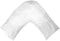 TAOSON Silky Soft Satin Envelope Style V Shaped Pillow Cover, Non Zippered Only Cover, White
