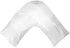 TAOSON Silky Soft Satin Envelope Style V Shaped Pillow Cover, Non Zippered Only Cover, White