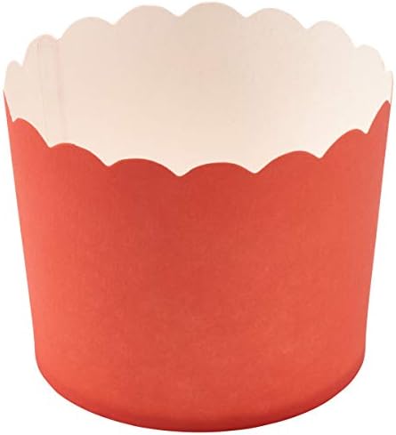 DecoPac Living Coral Scalloped Baking Cups,Perfect For Delicious Cupcakes, Delicate Scalloped Edge, 50 Oven Safe Cupcake Cases-(Pack of 1) by DecoPac