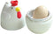 Chicken Shaped Microwave Egg Boiler for Perfectly Cooked Eggs in Minutes, Microwave Egg Cooker, White