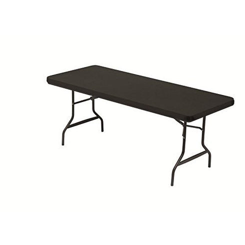 8' 30" 96" Iceberg iGear Stretch Fabric Table Top Cap Cover, Fits Table, Polyester/Spandex, Black, W x L