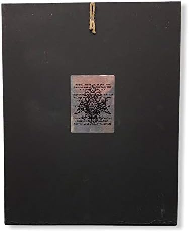 Handmade Greek Christian Orthodox Wood-Metallic Icon of Saint George - 24 X 19cm Solid Wood