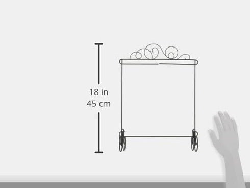 Ackfeld Grey/Silver Meandering Single Table Stand, 11.5" x 11.5"