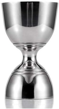 Bell Jigger Stainless Steel Bar Tool with 0.5oz, 1oz, 1.5oz and 2oz Measuring Marks, Mirror Polished Finish, One Jigger