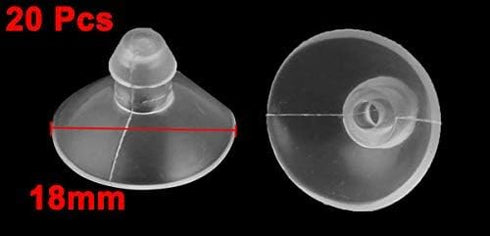 Pack of 20 Anti-Collision Suction Cups, 18mm/0.7" Furniture Desk Glass Hanger Pads for Glass Plastic