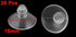Pack of 20 Anti-Collision Suction Cups, 18mm/0.7" Furniture Desk Glass Hanger Pads for Glass Plastic
