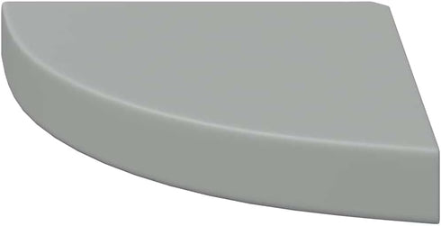 9.8"x9.8"x1.5" vidaXL Floating Corner Shelf, Gray, Honeycomb MDF and Metal Construction, Invisible Mounting System