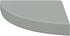 9.8"x9.8"x1.5" vidaXL Floating Corner Shelf, Gray, Honeycomb MDF and Metal Construction, Invisible Mounting System