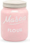 Mason Jar Flour Container, Airtight Kitchen Canisters for Countertop, Durable Ceramic Jar with Lid, Farmhouse Decor