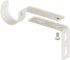Ivilon Adjustable Brackets for Curtain Rods - Set of 2 for 1 or 1 1/8 Inch Rods - Ivory
