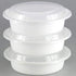 Premium Deep Round White Containers - 9" (Pack of 6) - Stackable & Leak-Proof Design for Meal Prep and Storage