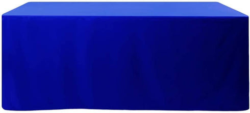 BEEKAY 1 6 3 72" Inch 30" Inch Pc Feet Royal Blue Fitted Open Back Rectangular Sided Table Cloth X Polyester Washable