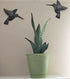 Set of 2 Hummingbirds, Nature Inspired Small Wall Hanging Birds, Fall Garden Home Decorations, Handmade in Haiti