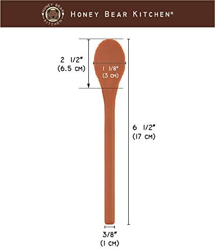 Honey Bear Kitchen Silicone Stirring Spoon Set of 2, Super Scarlet for Coffee & Tea