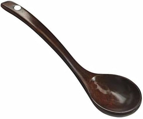 Large Wooden Soup Ladle Spoon with Long Handle, Handmade Teak Wood Serving Spoon, Big Porridge Soup Scoop for Kitchen
