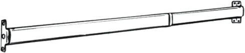 Graber Crystal Clear Sash Curtain Rod, 2 Rods per Package, Adjustable Width 11 1/2 to 20-Inch