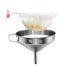 5-Inch Funnel with Fine Mesh Strainer, 304 Stainless Steel Cooking Oil Filter Strainer