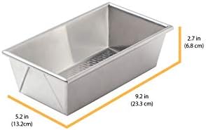 Chicago Metallic 5237969 Uncoated Textured Aluminum 1-Pound Loaf Pan, 9" x 5", Silver