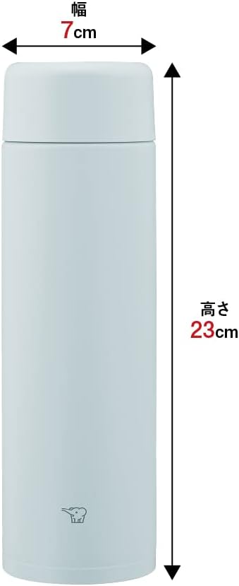 Zojirushi SM-GA60-HL Water Bottle, 20.3 fl oz (600 ml), Stainless Steel Mug, Ice Gray, Large Capacity, Easy to Clean