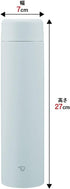 Zojirushi SM-GA72-HL Water Bottle, Seamless Large Capacity, 24.3 fl oz (720 ml), Screw Stainless Steel Mug, Ice Gray,