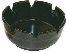 4" Black Melamine Ash Tray - Pack of 12