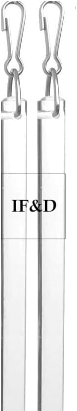 Fabrics and Drapes - 2 Pack 48 Inch Flexible Clear Acrylic Lucite Drapery Curtain Pull Wands for Window Treatments