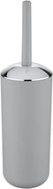 Brasil Toilet Brush with Holder - Plastic Toilet Bowl Cleaner Brush, Grey, Dimensions 3.9 x 3.9 x 14.6 in