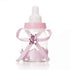 3.5 Inches Mini Plastic Candy Bottle Baby Bottle Shower Favor, 2 Dozens, Pink Ornamented, Baby Shower Supplies