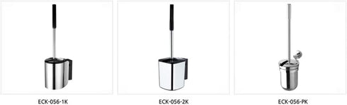 Toilet Brush with Holder, SUS304 Stainless Steel Bathroom Cleaning Brush, Wall-Mounted ECK-056-1K