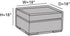 300D 18W 18D 18H, Covermates Elite Square Ottoman Cover Heavy-Duty Polyester, Water-Resistant, Mesh Vent, Drawcord