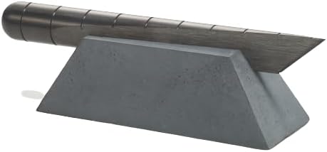 Craighill Desk Plinth Knife Holder, Handmade Cast Concrete Knife Display Stand, Slate