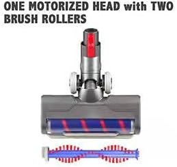 Upgraded Hardwood Floor Vacuum Attachments with Headlights for Dyson V7V8, Replacement Parts Motorhead, Soft Roller