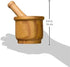 Uniware Heavy Duty Wood Mortar and Pestle, 4" x 4.5"