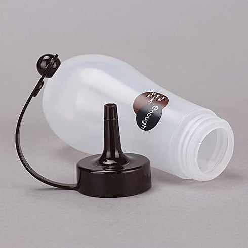 JapanBargain 3272 Japanese Squeeze Bottle, 12oz, Chocolate, Soy Sauce Dispenser for Kitchen, Made in Japan
