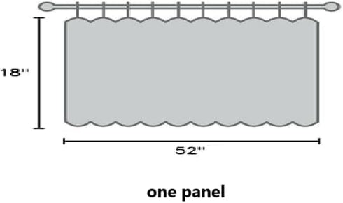 H.VERSAILTEX Blackout Curtain Valances - Thermal Insulated Window Valances for Kitchen/Bathroom, 52x18 inch, Geo
