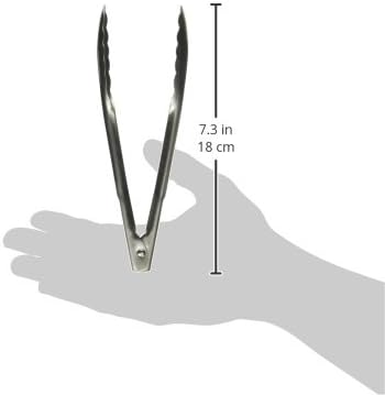 Winco Heavyweight Stainless Steel Utility Tong, 7-Inch Coiled Spring