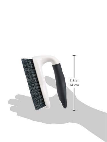 2-Pack, Amazon Basics All Purpose Rectangular Scrub Brush, Hard Bristle, Stiff Bristles, Sturdy, Ergonomic Long Handle