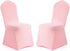 Yahpetes Chair Cover Pink Polyester Spandex Banquet Chair Covers Slipcover Flat Front Stretch