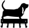 Basset Hound Key Holder & Leash Hanger, Large 9 inch Wide with 5 Hooks, Made in USA