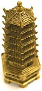 The Petite Brass Pagoda, 5" Feng Shui Enhancer for Protection and Wealth Luck
