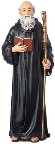 Roman Joseph's Studio Inc. St. Benedict Figure - Renaissance Collection, 6.25" H, Resin and Stone Religious Gift