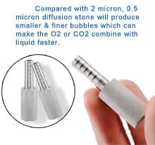 YOUHO 2PCS 0.5 Micron Diffusion Stone, Stainless Steel Aeration Stone with 1/4" Barb for Homebrew Wine Beer Soda