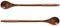 Handmade Wooden Long Handle Coffee Spoon, Retro Honey Jar Stirring Spoon with Cable Tie (2 Pack)