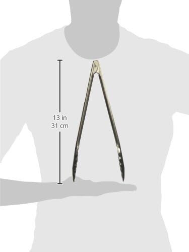Winco Coiled Spring Extra Heavyweight Utility Tong, 12-Inch, Stainless Steel
