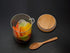 123Arts Glass Container Sugar Bowl, Spice Jar Food Storage with Wooden Lid and Spoon