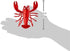 moses 12.5 9 3.5 cm Wobble Magnet Lobster Decorative Magnet for The Kitchen, Metal, Red, x x