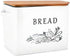 Countertop, 13 7.2 x9.8, E-far Bread Box for Kitchen Metal Bread Storage Container Bin with Bamboo Lid for Cutting