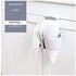 Over-The-Cabinet Hair Dryer Rack, Hair Dryer Holder Holster for Master, Guest, Kid's Bathroom, Vanity - White, 5.4" x