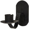 Iron Wall Sconce Black Candle Holder 3.5 Inches Long (1 Single Sconce)