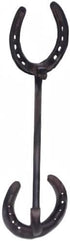 Treasure Gurus Cast Iron Horseshoe Cowboy Hat Rack, Rustic Western Wall Hook Coat Hanger